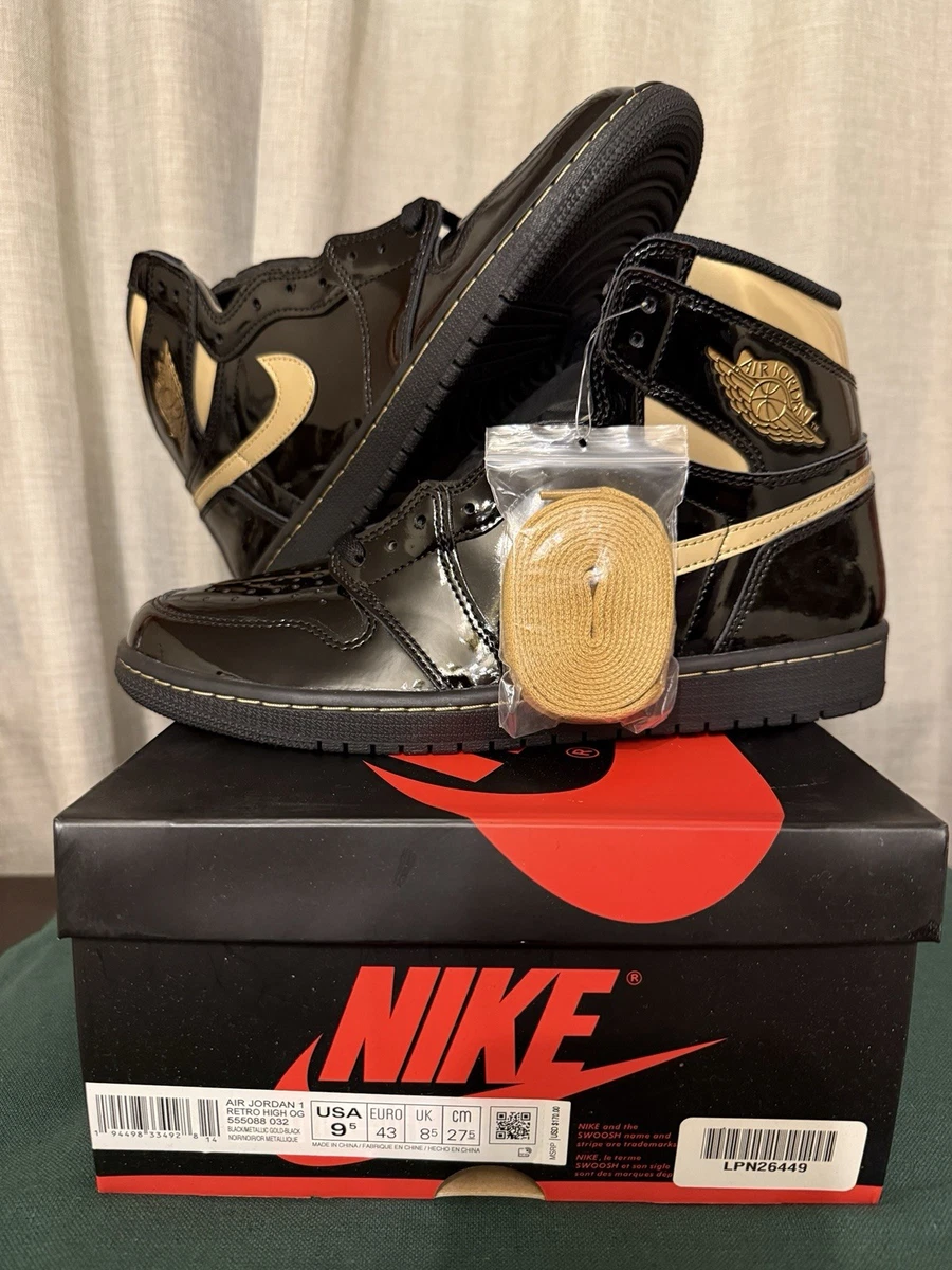 Preços baixos em Jordan 1 Retro OG High Black Gold | eBay
