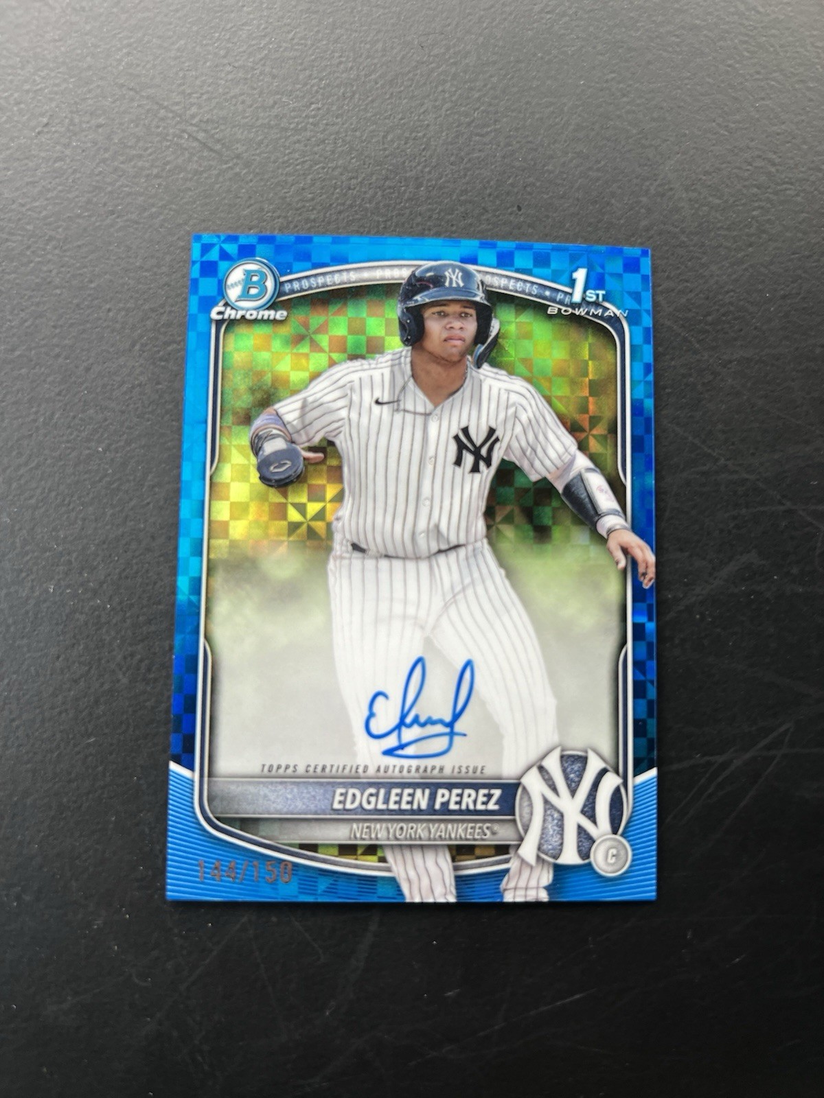 2025 Bowman - Chrome Prospect Auto Edgleen Perez #CPA-EPZ Blue Refractor /150