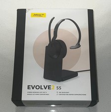 Jabra Evolve2 55 Hybrid Mono Wireless Headset with Stand Black NEW