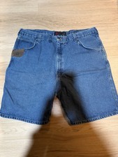 Wrangler Riggs Workwear Carpenter Jean Shorts Mens 44 Grunge Utility Denim