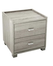 COMODINO ERMES CON 2 CASSETTI IN LEGNO NATURALE COLORE OLMO 43 X 40 X 44 CM