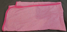 Carters One Size White Pink Girls Baby Blanket 31 X 40