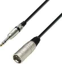 Adam Hall Cables 3 STAR BMV 0100 - Microphone Cable XLR male to 6.3 mm Jack s...