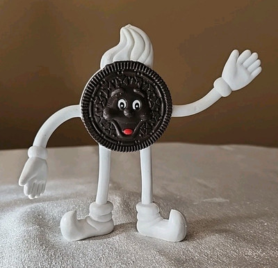 Vintage 90s Toy Oreo Cookie Anthro Man Bendy Figure Nabisco Bendable Promo 1991