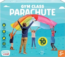 Chuckle & Roar - Gym Class Parachute - Rainbow Fabric -... 