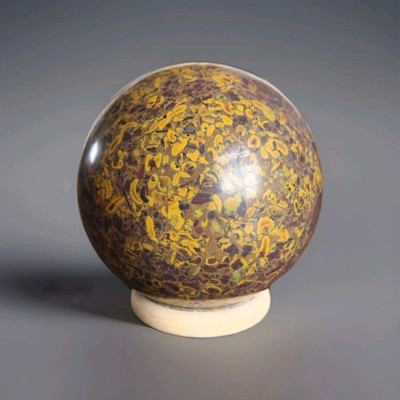 Polished Natural Ajooba (Fruit) Jasper Stone Sphere 2.6'' - 406g - USA