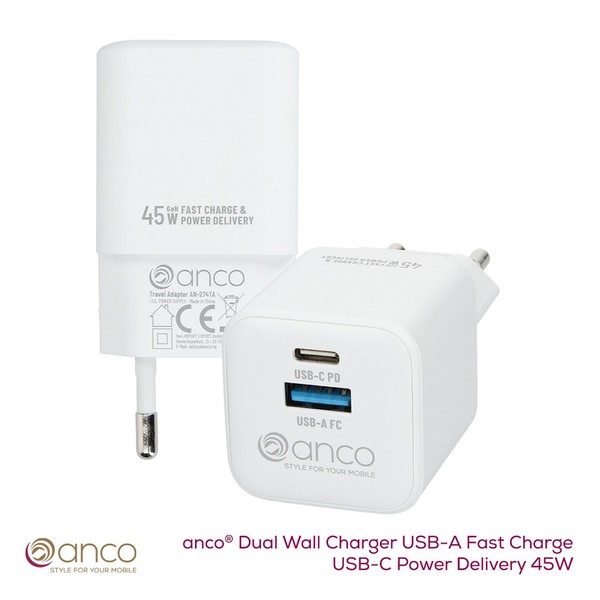 SchnellladegeräT 45W USB-C & USB-A Port Netzteil Adapter-image