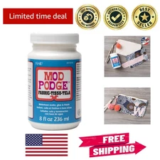 Versatile 8 oz Craft Glue - Non-Toxic & Perfect for Fabric Decoupage Projects