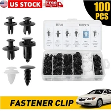 100Pcs Car Bumper Clips Fasteners Auto Push Retainer Clips Kit Door Panel Clips