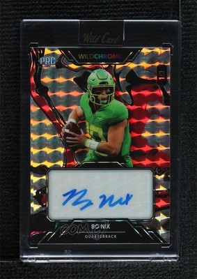 2023 Wildchrome Pro-Look Football WildPaint Red Mosaic Foil 1/3 Bo Nix Auto 0z5