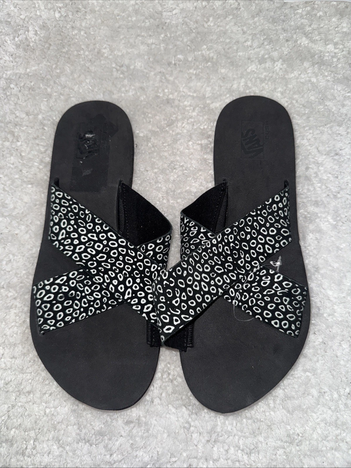 scivoli vans taglia 8 donna bianco e nero