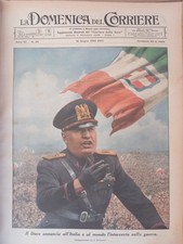 LA DOMENICA DEL CORRIERE ANNATE 1940 1941 1942 COMPLETE FASCISMO WW2 GUERRA