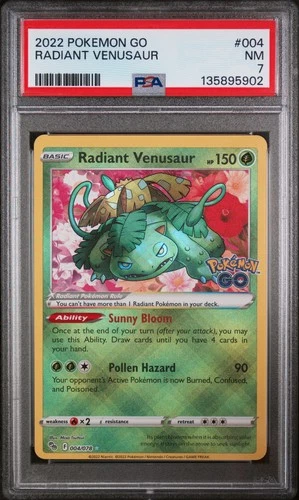 2022 POKEMON GO #004 RADIANT VENUSAUR PSA 7