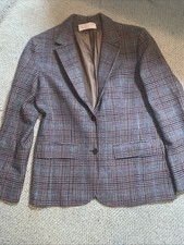 Vintage Pendleton 100 Virgin Wool Plaid Blazer Women's See Pics For Measurement