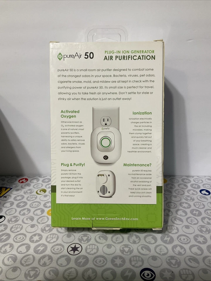 Greentech Environmental pureAir 50 Compact Portable Plug-In Air Purifier 325 - Image 3 of 4