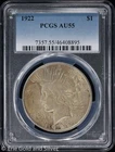 1922-P $1 Peace Silver Dollar PCGS AU 55