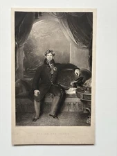 Antique 1841 Engraving King George IV of England After Sir Thomas Lawrence