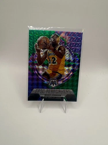 2022-23 Panini Mosaic - Epic Performers Magic Johnson #14 Green Mosaic Prizm