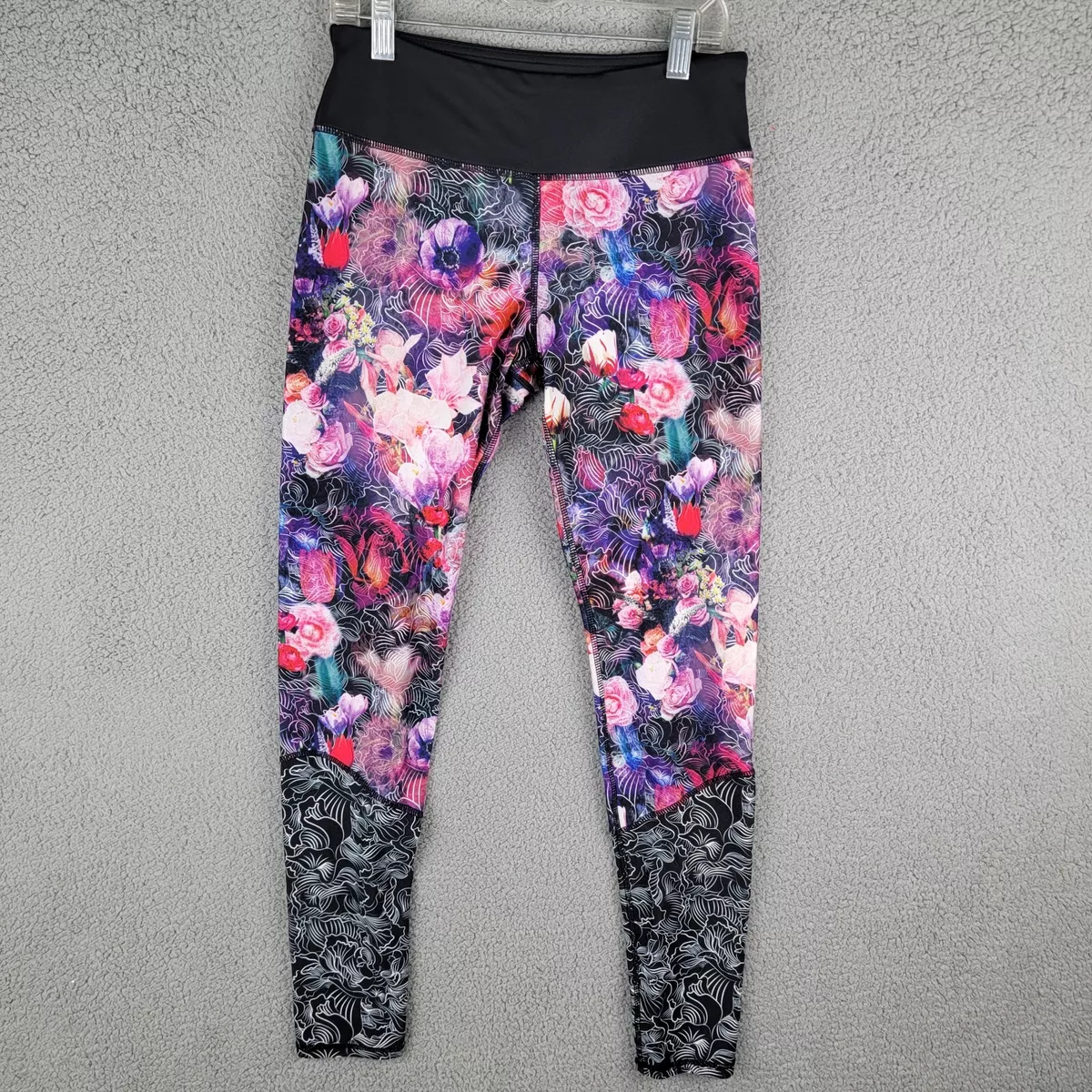 KYODAN Women's Yoga Pants Leggings Athletic Floral Size Petite Small P/S