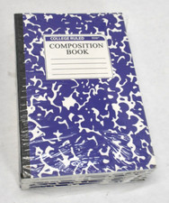 Lot of 10 Dark Purple Color Thin Composition Book College Ruled 7/20" 30 Sheets