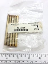 PACK OF 5, ASCO NUMATICS 134-304, MK 8 Straight Fitting, 0312G