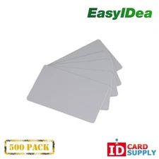 Pack of 500 Grey CR80 Standard Size PVC Cards | 30 mil Thickness by easyIDea
