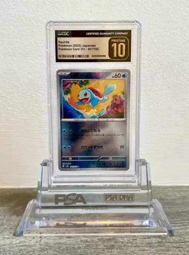 Pokemon Japanese Squirtle #007 Poke Ball 151 Reverse Holo CGC Pristine 10