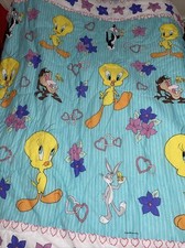 Looney Tunes Tweety Comforter Twin Size 1996 Vintage Bedding Blanket
