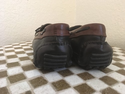 BROWN BLACK SALVATORE FERRAGAMO DRIVING SHOES 10.5 M 43.5 EURO - Picture 4 of 7