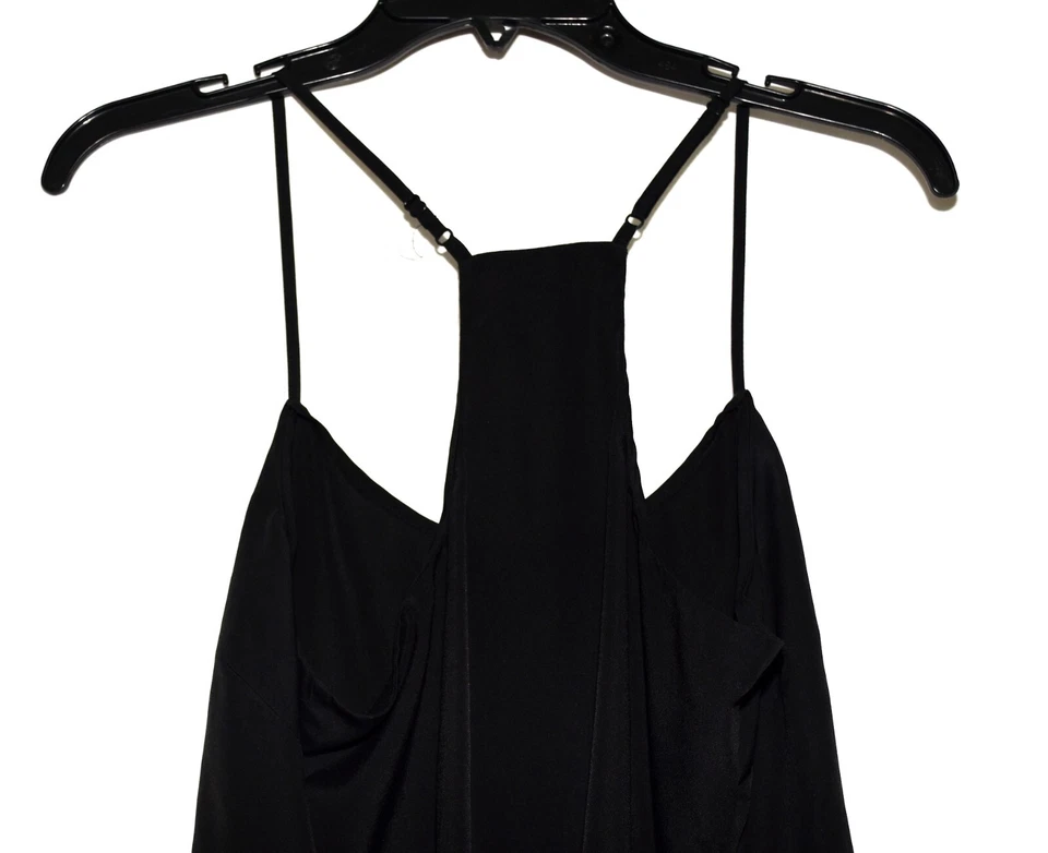 Camiseta sin mangas J.Crew negra transparente con correas ajustables espalda deportiva para mujer talla 6 Foto 4 de 4