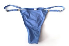 Victoria's Secret Adjustable String Thong Panty Blue L XL