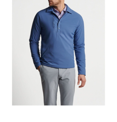PETER MILLAR MEN'S L/S APPROACH INSULATED SNAP SHIRT PULLOVER