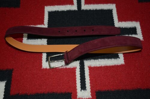 Ralph Lauren Purple Label Made in Italy Suede & Leather Belt - Picture 1 of 4