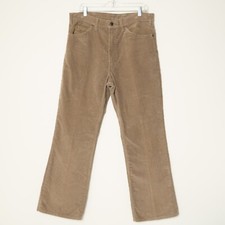 Vintage Levi's Corduroy Pants 36x30 Brown 517 White Label Talon 42 80s Bootcut