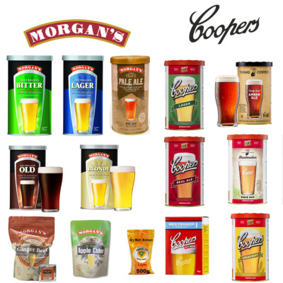 Morgan's Coopers Craft Ale Lager Beer Kit Stout Pilsner IPA Cider Ginger Beer