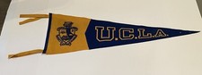 Vintage U.C.L.A. UCLA Bruins Mini Felt Pennant NCAA 1950's Blue Gold 32&rdquo;