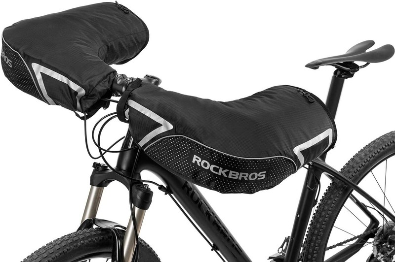 ROCKBROS Winter Gloves Cycling Motorcycle Handlebar Mittens Warmers Covers Black
