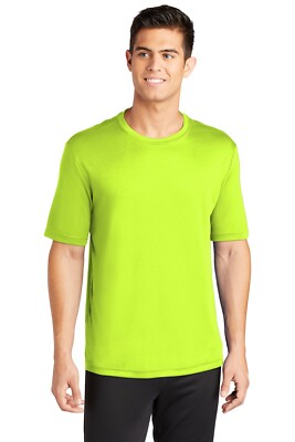 MEN'S MOISTURE WICKING Dri fit Long Sleeve SPORT-TEK T-shirt  ST350  X 2 SHIRTS