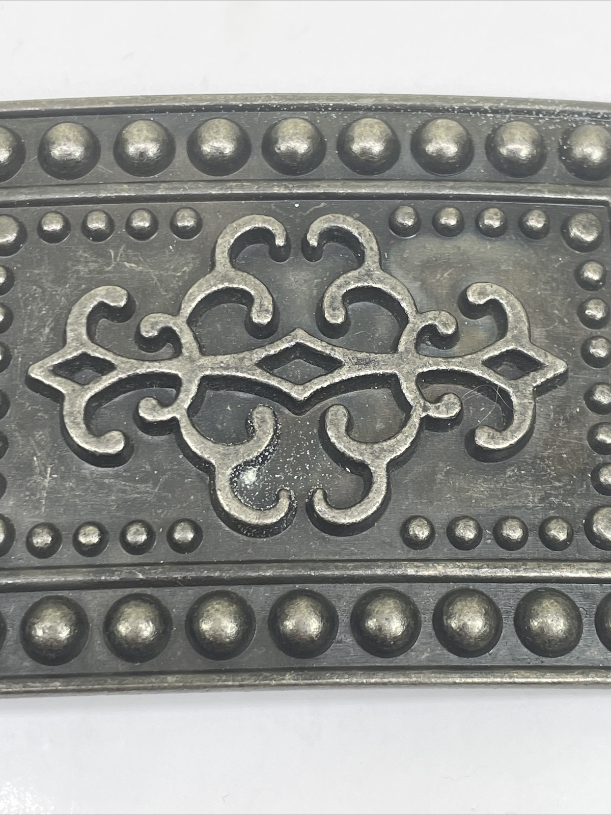 Vintage Metal Dark Solid Rectangular Belt Buckle … - image 2