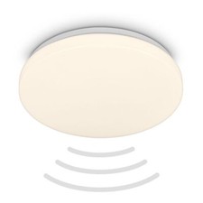 LED Bathroom Ceiling Lamp Round Motion Sensor Light 27cm 12W IP54 White