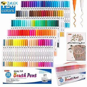120 dual tip brush pens