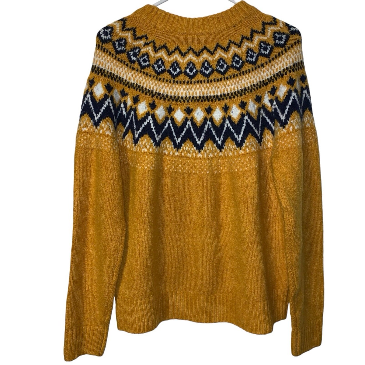 Esmara Gold Blue Ski Long Sleeve Stretch Sweater Women Size