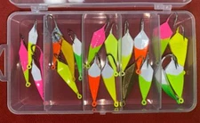 20 POMPANO JIGS   WACKY  1/4 3/8 1/2 3/4 1oz COLOR CHOICE with box Goofy Jigs