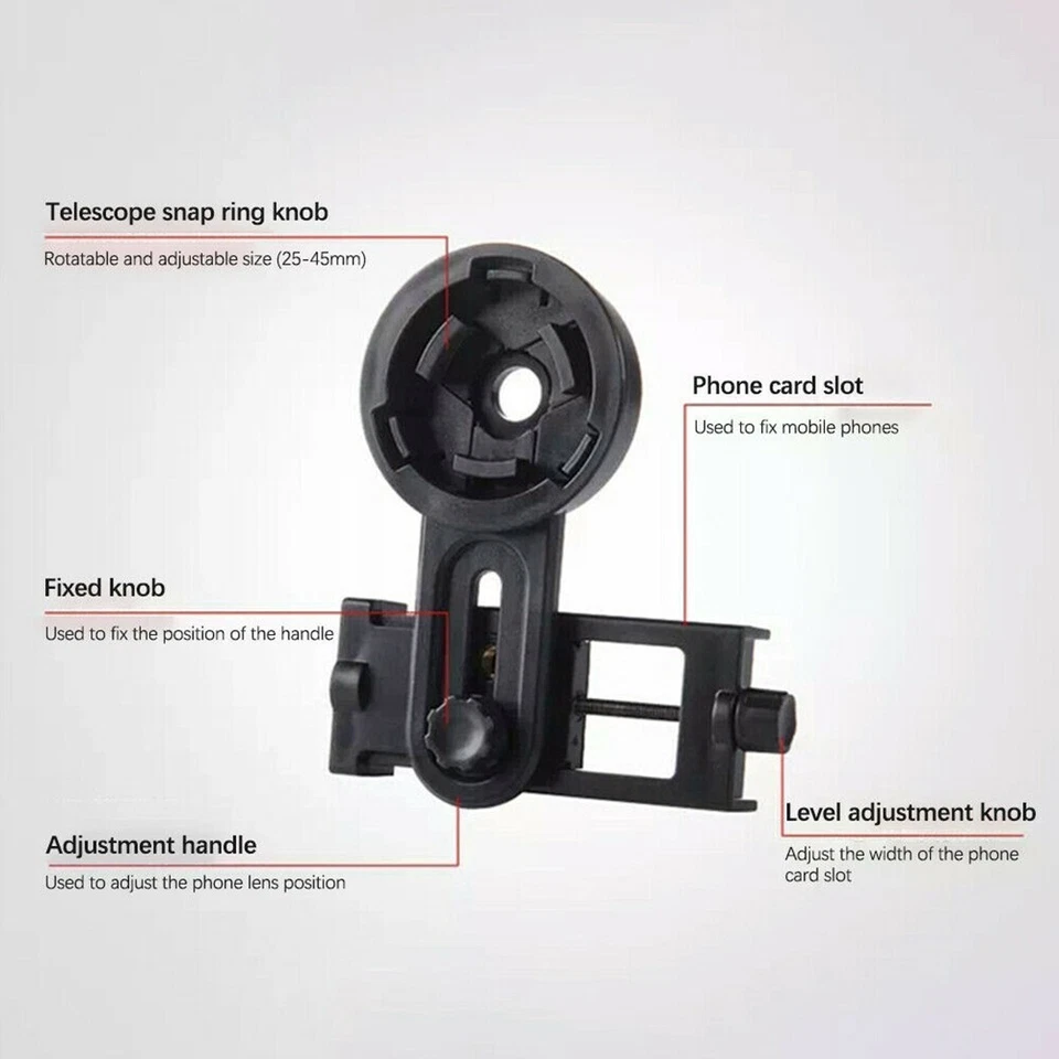 Erweiterbarer Smartphone Adapter für Fernglas Mikroskope und Teleskope - Bild 2 von 4