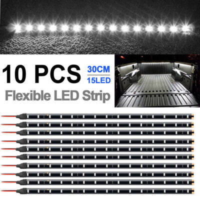 Lot Waterproof 12''/15 DC 12V Motor LED Strip Underbody Light For Car Motorcycle