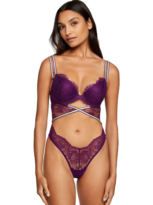 Victoria'sSecretVerySexyNowEaudeParfu値下げ VICTORIA'S SECRET VERY SEXY DOUBLE SHINE STRAP PUSH UP LACE TEDDY
