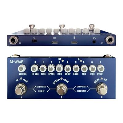 Multieffekt Bass Pedal mit kabelloser Wiedergabe, Aufnahme & Typ-C Audio