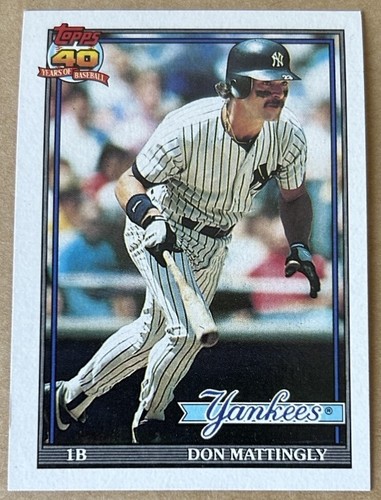 DON MATTINGLY 1991 TOPPS Card #100 NM-MT Condition - 第 1/2 張圖片