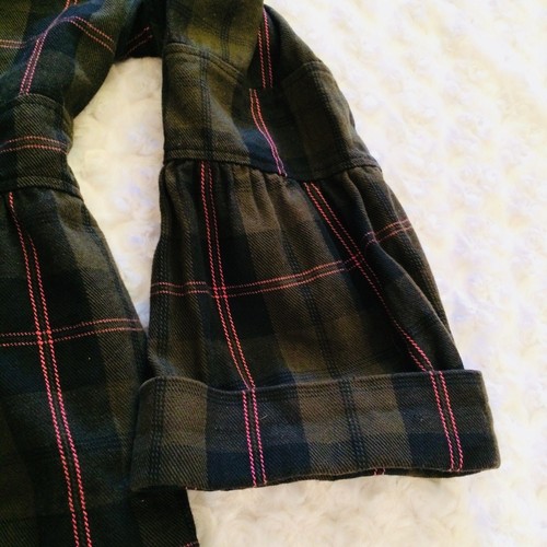 LA Blues BOHO Green Pink Plaid Jacket Blazer Double Breasted See Measurements - Picture 3 of 8