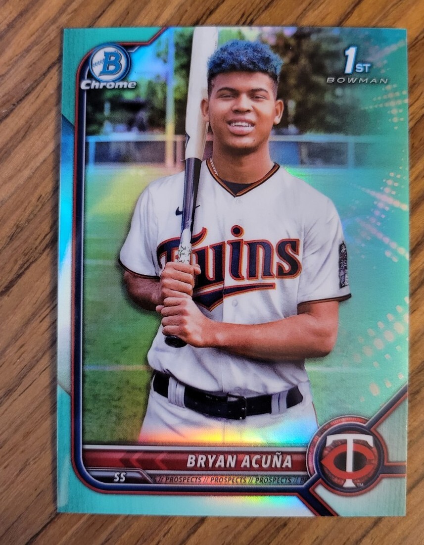 2022 Bowman Chrome Bryan Acuna 1st True Aqua Refractor 089/125 BCP-151 RC